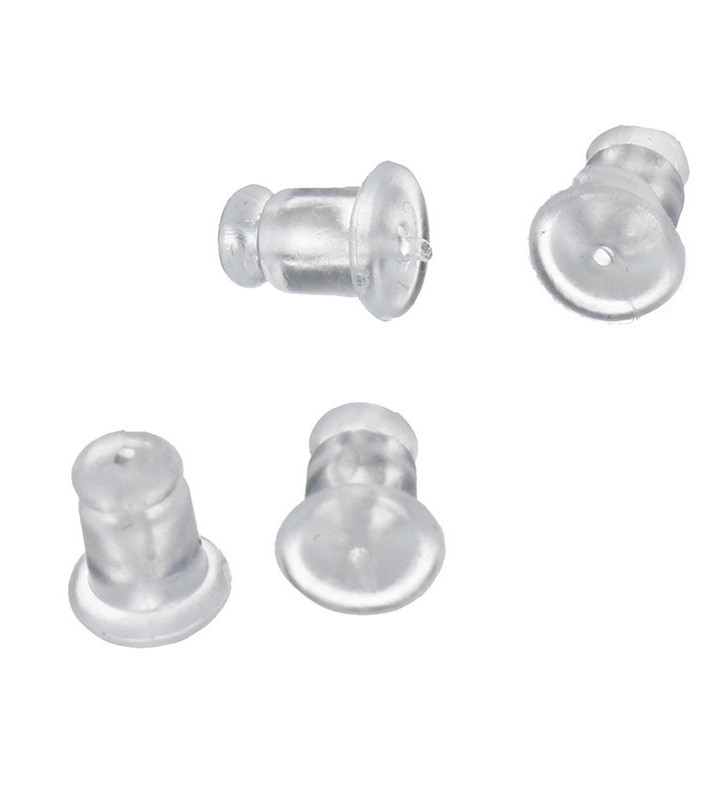 Silicone Ear Nut 6x5mm - 100PCs+