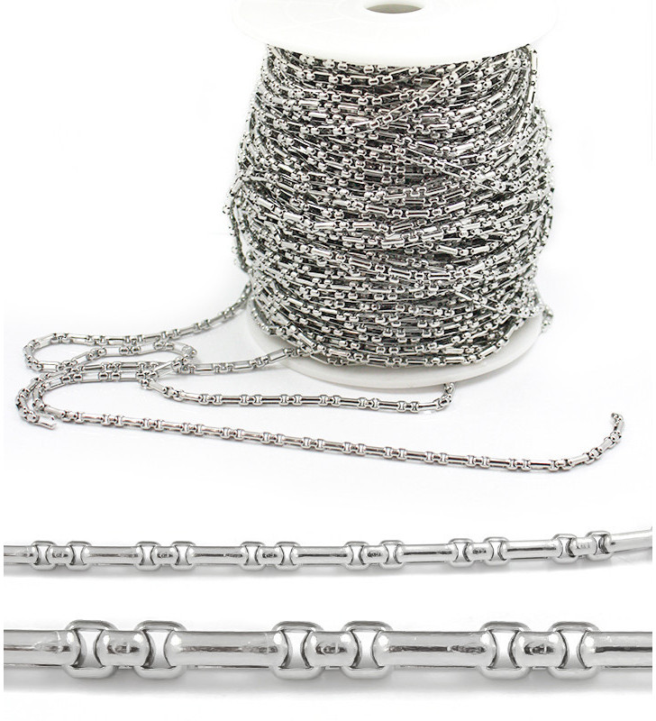 Ocelový 304 Box řetízek 3mm - 1m