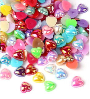 ABS Cabochons Heart 10mm +-55Ks