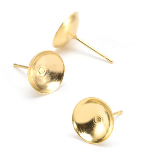 Dříky s kalíškem 4-8mm zlacené - 1ks