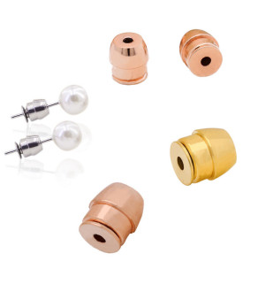 Pevná ocelová puzeta - uzávěr pokovená 5mm - 1Ks