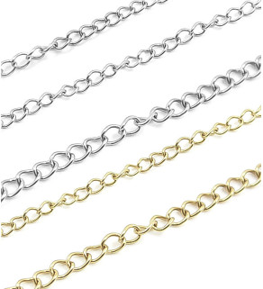 Stainless Steel Extender Chain Twist Oval - 1m