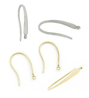 Náušnicové háčky 316 s rondelkou - 1ks+B