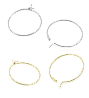 Circular earring components 15-50mm - 1Pc+P