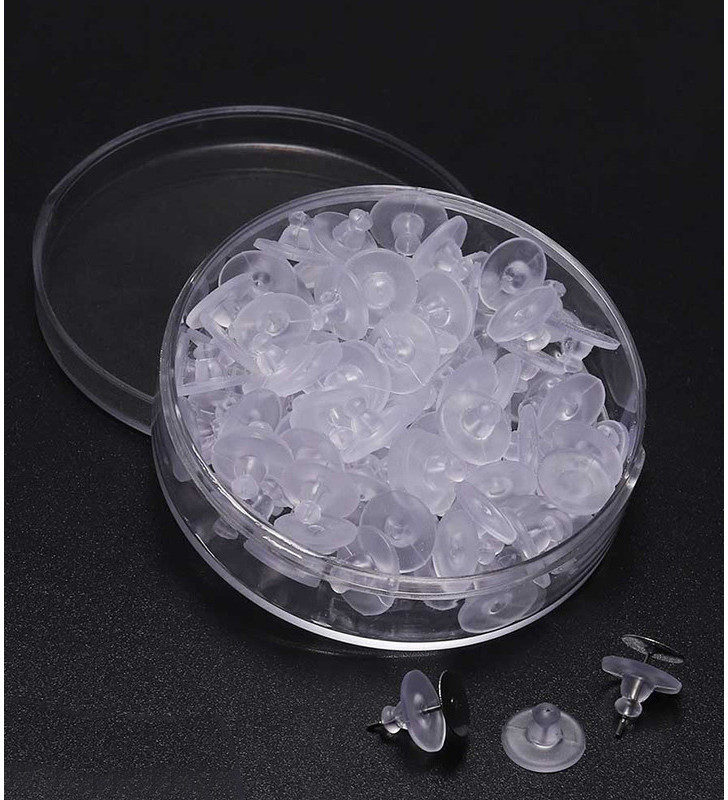 Silicone round Ear Nut - 100PCs