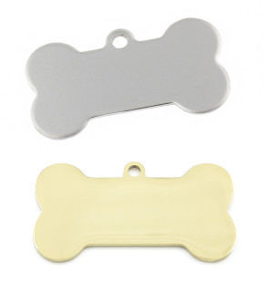 Ocelový Tag Kost 40x21,5x1mm