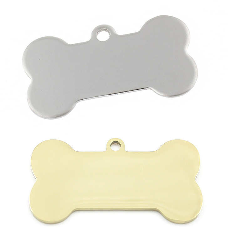 Ocelový Tag Kost 40x21,5x1mm