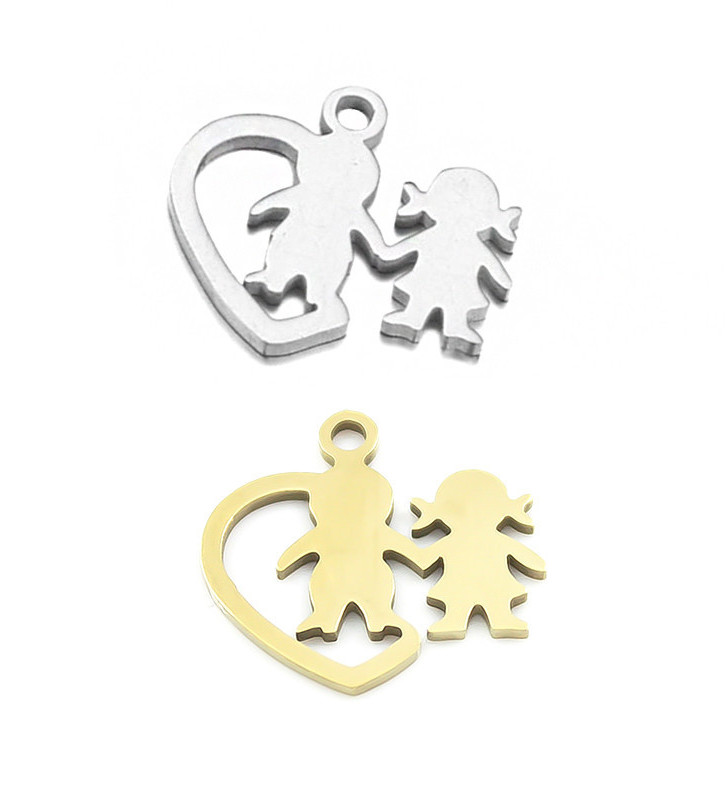 Stainless Steel Charm children 14mm - 1Pc