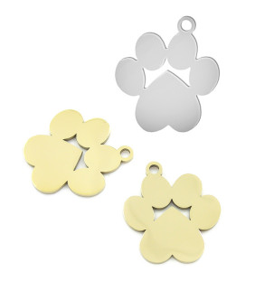 Ocelový přívěsek Ťapka 17mm - 1Ks