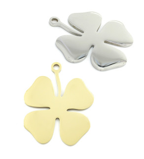 Nerezový přívěsek čtyřlístek 35mm - 1ks+