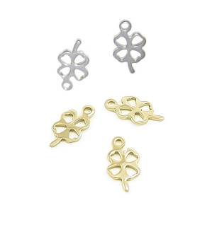 Přívěsek čtyřlístek 12x7x1mm - 1Ks+B