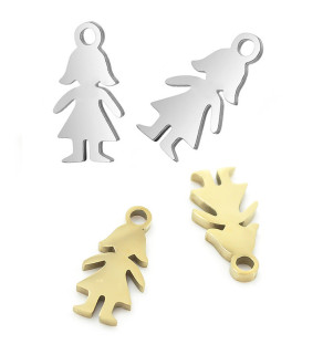 Závěsný přívěsek dívka 14mm - 1Ks