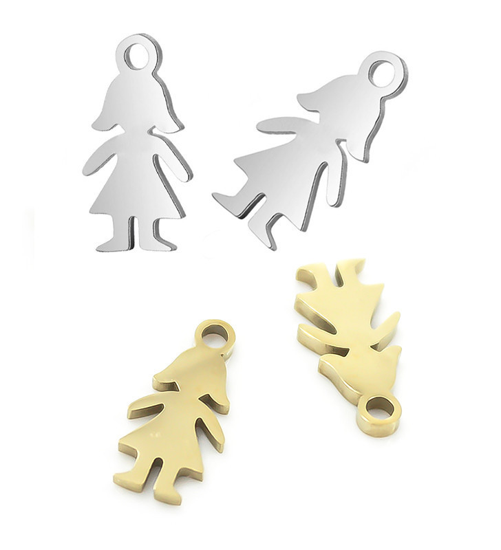 Závěsný přívěsek dívka 14mm - 1Ks