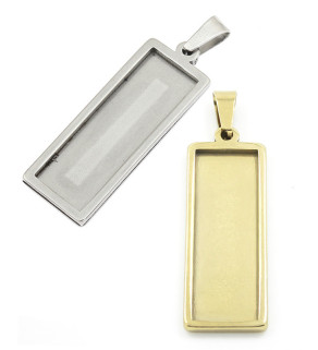 Stainless Steel 304 pendant 30x10mm - 1Pc