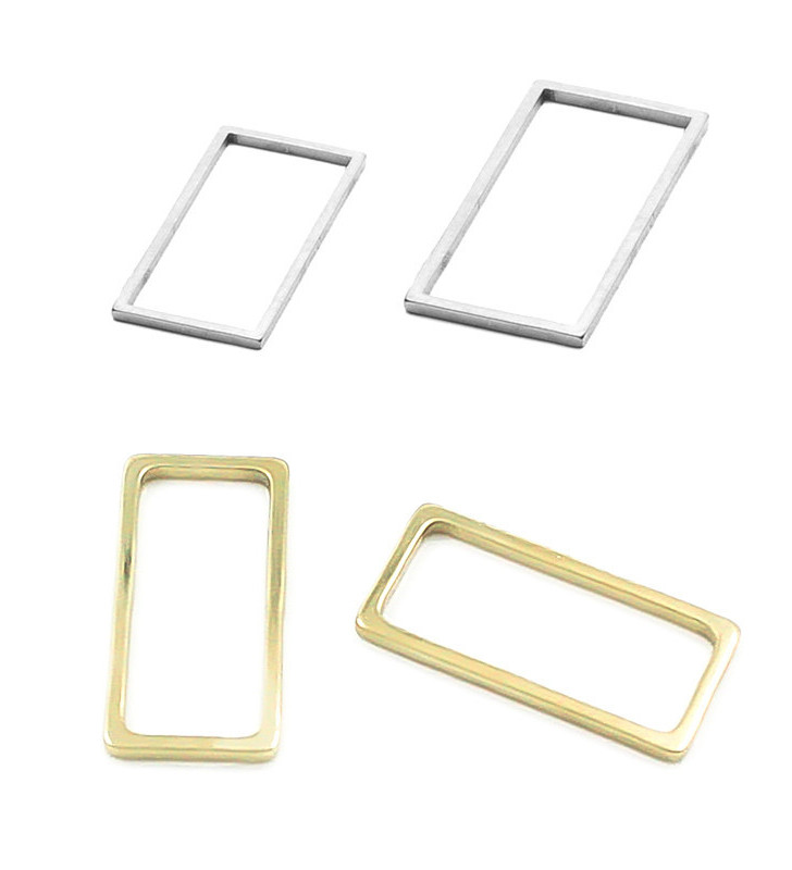 Stainless Steel Rectangle bezel 14-24mm - 1Pc