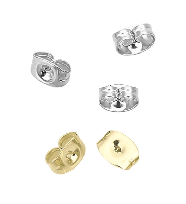 Náušnicové zarážky z chirurgické oceli 6x4,5mm - 1ks+B