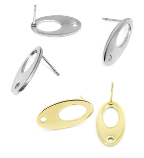 Stainless Steel Earring component 19mm - 1Pc