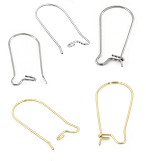 Hook earwire 316L 26x12x0,7mm - 1Pc+P