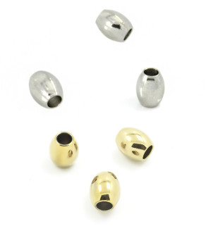 Stainless Steel bead 5-7mm - 1Pc