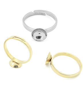 Finger Ring Setting 304 17x6-8mm - 1Pc