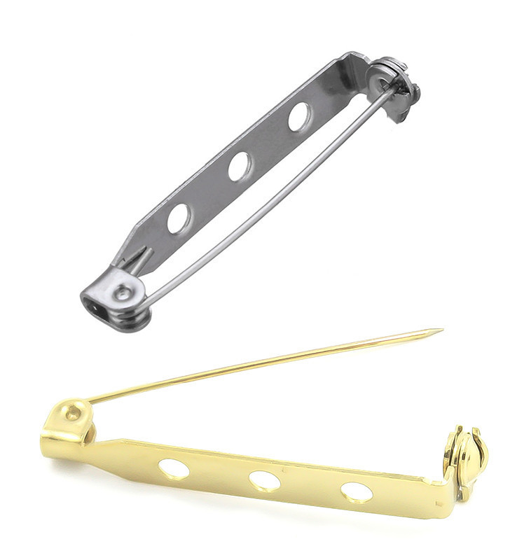 Stainless Steel component on Brooch 25- 33mm - 1Pc+P