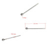 Stainless Steel HeadPin with bead - 1Pcs