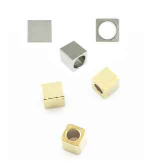 Ocelový korálek kostka 2-4mm