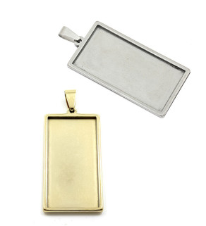 Stainless Steel 304 pendant 38x19mm - 1Pc