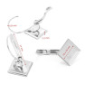 Stainless Steel Earring Square 10mm