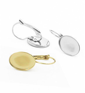 Mechanické náušnice ovál 14x10mm