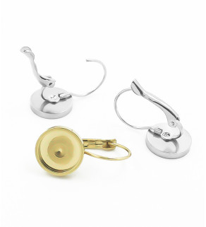 Stainless Steel Earring Round 8-12mm