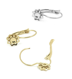 Náušnice kytičky s kalíškem 6mm z chirurgické oceli