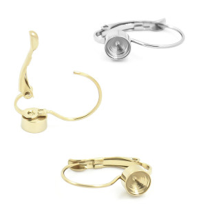 Ocelové náušnice na zirkony 5mm