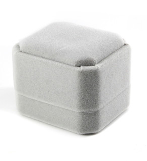 Sametová krabička šedá 50x55x40mm