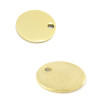Stainless Steel Tag Pendants Round -1Pc+P