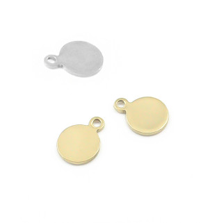 Ocelový přívěsek kolečko 5-8mm - 1Ks+B