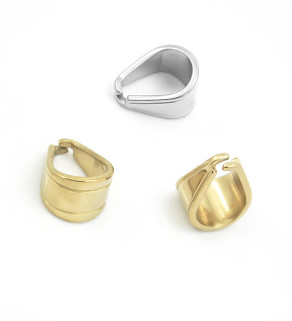 Leštěné ocelové šlupny 11x7mm - 1Ks+B