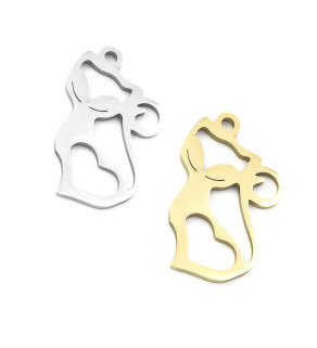 Stainless Steel Pendant Cat hollow - 1Pc+
