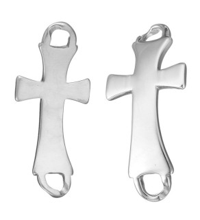 Leštěný Nerezový Konektor Kříž 55mm - 1ks