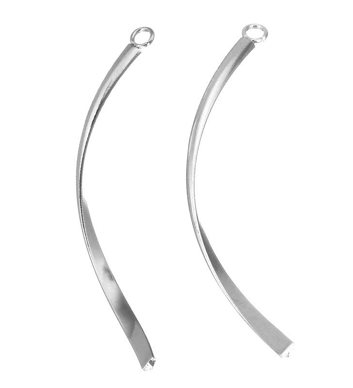 Ocelový Přívěsek vlnka 40mm -1ks