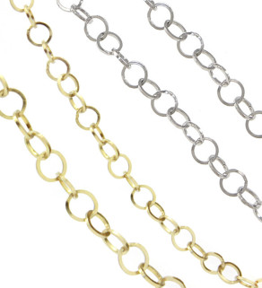 Rolo 4-5mm Stainless Steel Chain - 1m
