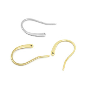 Tepané 16,5mm ocelové náušnicové háčky - 1Ks+B