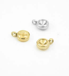 Stainless steel charm for 4mm rivoli - 1Pc