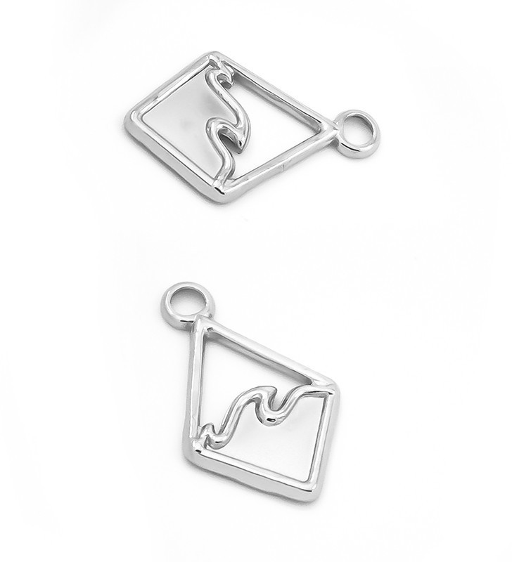 Ocelový přívěsek 22mm s lůžkem - 1Ks