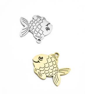 Leštěný přívěsek Ryba 15mm - 1Ks