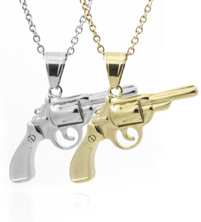 Stainless Steel Revolver pendant with chain