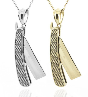 Přívěsek Břitva z nerezové oceli s řetízkem