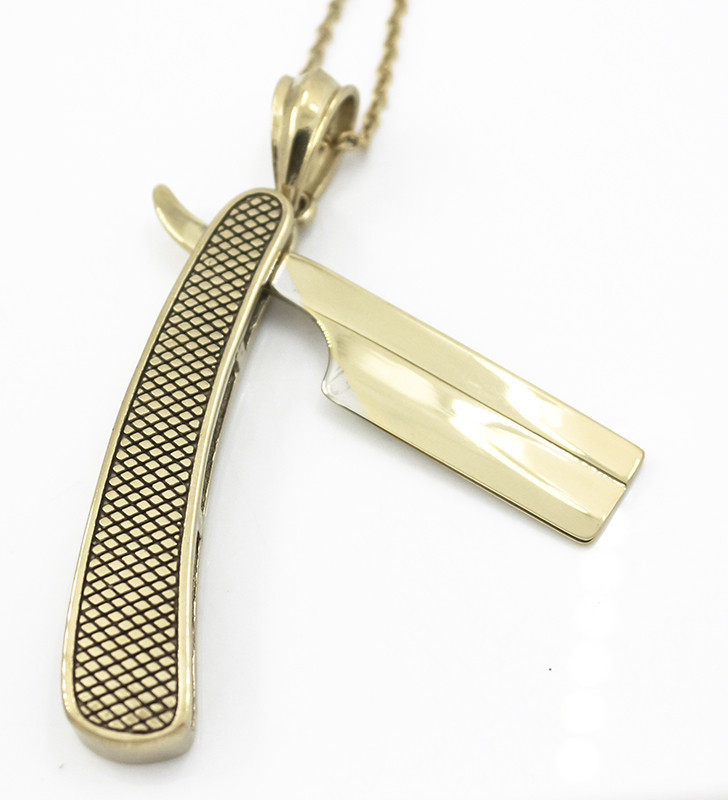 Přívěsek Břitva z nerezové oceli s řetízkem