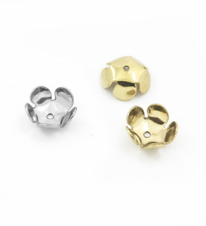 Bead caps steel 8mm - 1Pc+P