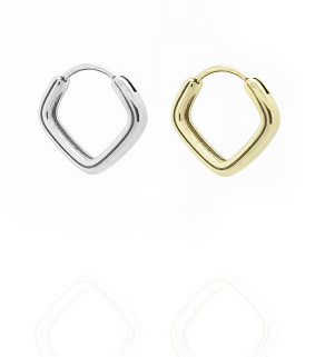 Náušnice 15mm z chirurgické oceli  Tri-Edge Hoops